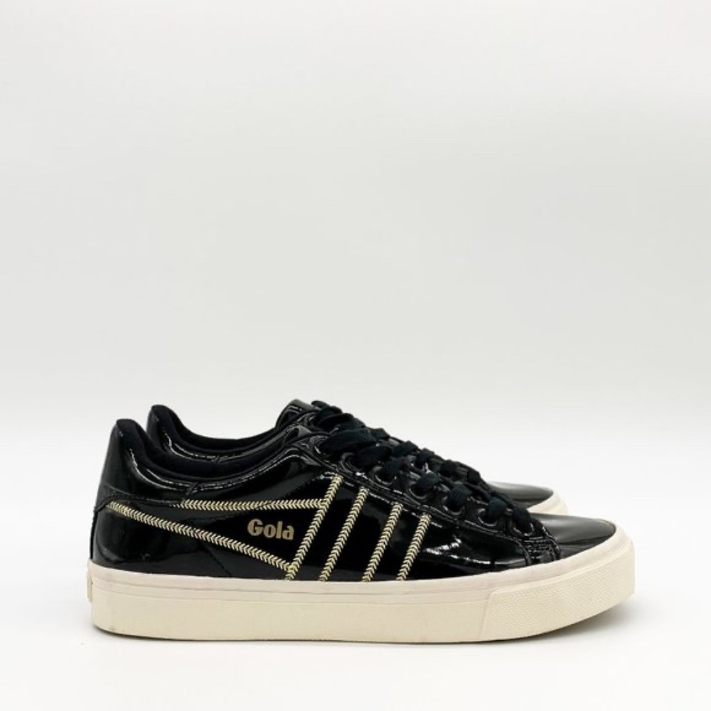 GOLA Orchid II black patent sneakers US 6